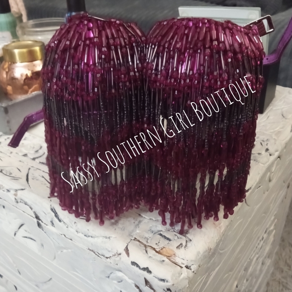 🆕⭐ Jeffrey Campbell purple showstopper beaded heels - Picture 10 of 15